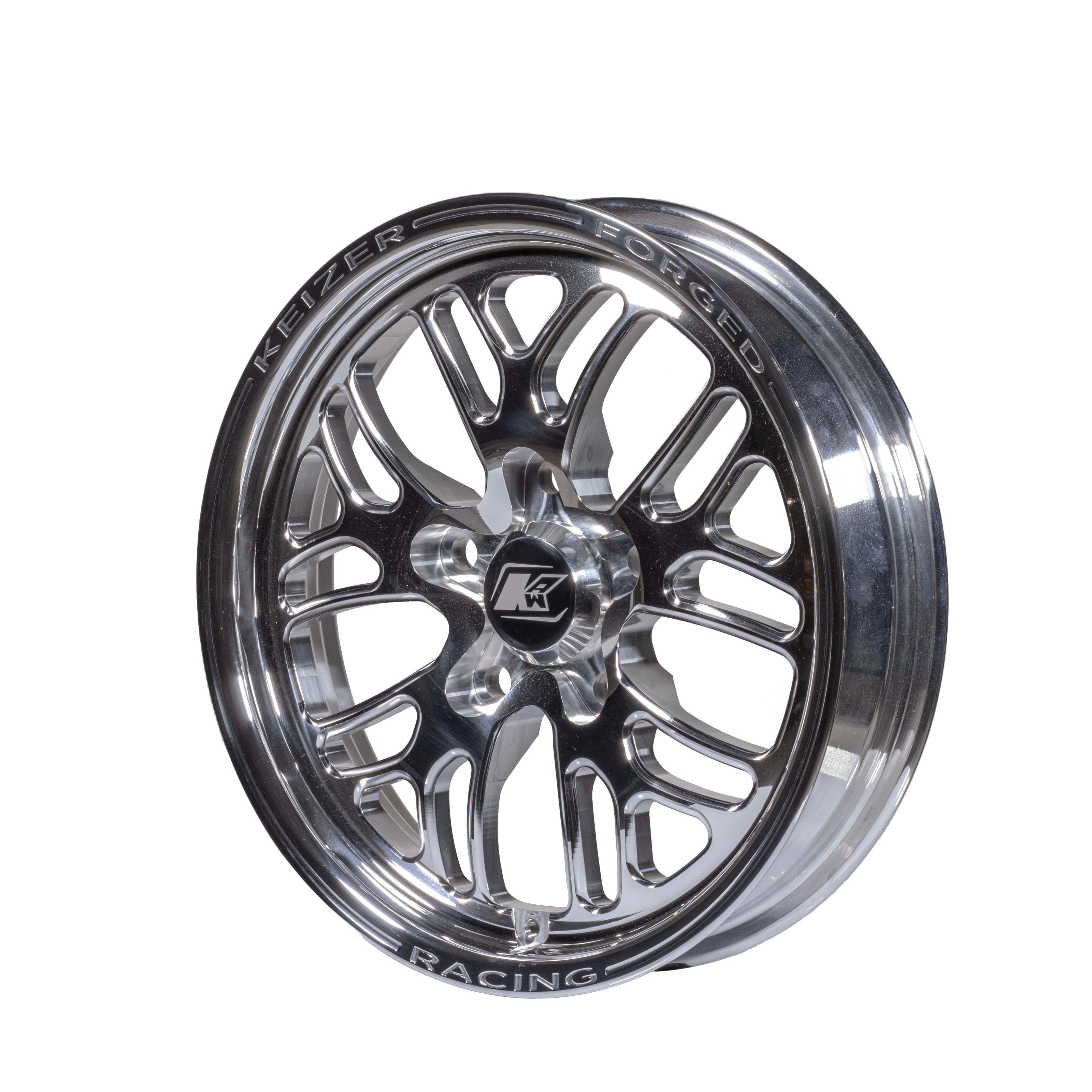 Keizer Buert SFI 15.2 CNC Forged Aluminum Front Drag Racing Wheel – 15x3.5 / 17x4.5, 5x4.5 or 5x4.75 BC
