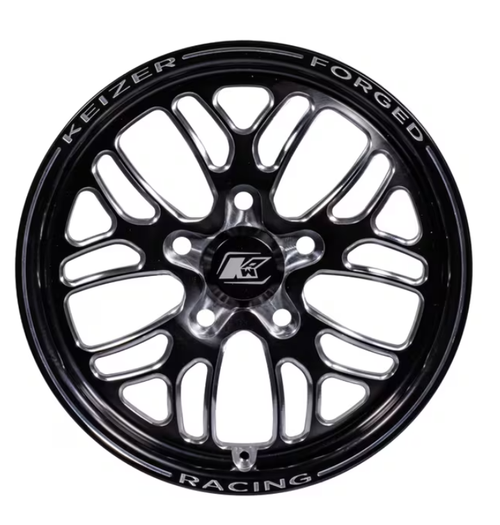 Keizer Buert SFI 15.2 CNC Forged Aluminum Front Drag Racing Wheel – 15x3.5 / 17x4.5, 5x4.5 or 5x4.75 BC