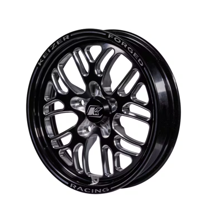 Keizer Buert SFI 15.2 CNC Forged Aluminum Front Drag Racing Wheel – 15x3.5 / 17x4.5, 5x4.5 or 5x4.75 BC