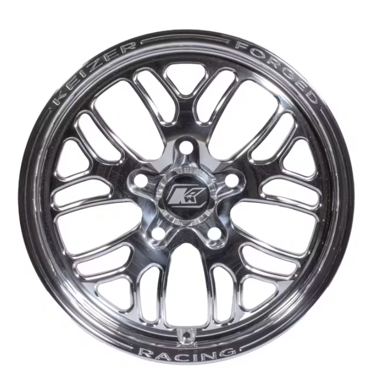 Keizer Buert SFI 15.2 CNC Forged Aluminum Front Drag Racing Wheel – 15x3.5 / 17x4.5, 5x4.5 or 5x4.75 BC