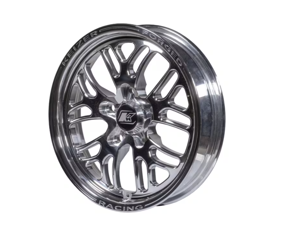 Keizer Buert SFI 15.2 CNC Forged Aluminum Front Drag Racing Wheel – 15x3.5 / 17x4.5, 5x4.5 or 5x4.75 BC
