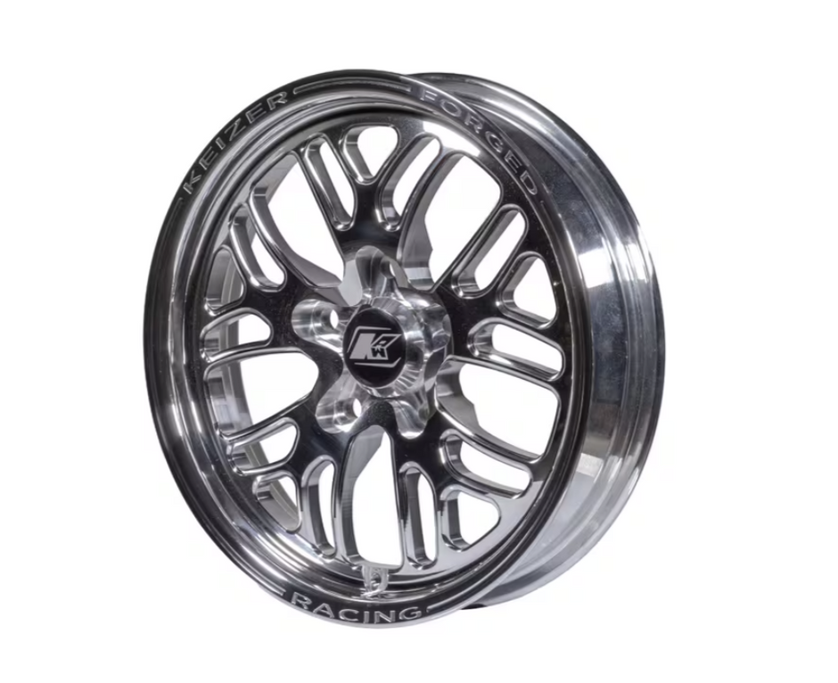 Keizer Buert SFI 15.2 CNC Forged Aluminum Front Drag Racing Wheel – 15x3.5 / 17x4.5, 5x4.5 or 5x4.75 BC