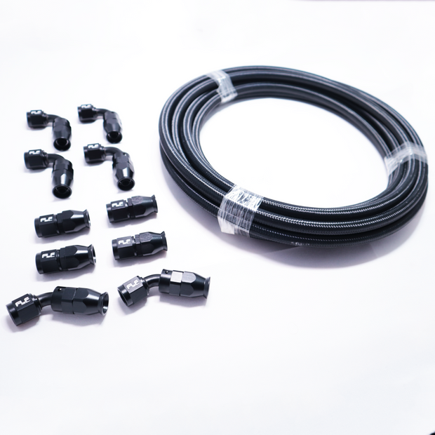 Finish Line Factory PTFE Braided Fuel System Starter Kit – E85 Compatible, 04AN to 10AN